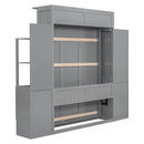 Murphy Wall Bed With LED Lights, Shelves And Drawers
