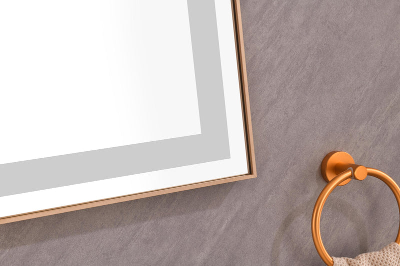 60x36 LED Lighted Bathroom Wall Mounted Mirror with High Lumen+Anti-Fog Separately Control