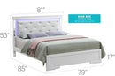 Bed With LED Light Accents Headboard by HouseOfZazla