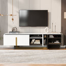 TV Stand With 1 Drawer, 2 Cabinets And Adjustable Shelves by HouseOfZazla