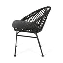 Cordella Outdoor Woven Wicker Chairs with Cushions, Set of 2 by HouseOfZazla