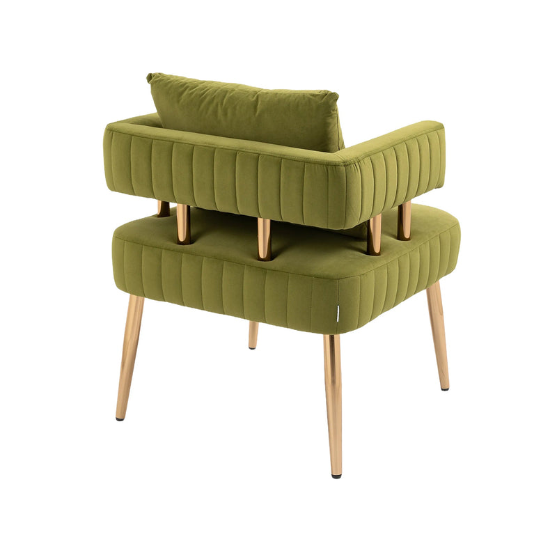 Accent Chair, leisure single chair with Golden feet