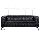 84.06 Inch Width Traditional Square Arm removable cushion 3 seater Sofa