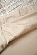 4-Piece Khaki Microplush and Bamboo King Hypoallergenic Sheet Set