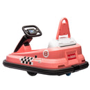 6V Kids Ride on Electric Go Kart Bumper Car W/Parents Remote Control,Three Speed Adjustable,LED Lights,Horn,Bluetooth,Player&360Spin,Vehicle body with Anti-collision padding for 18m+.