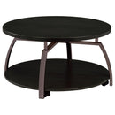 Starrett - 2 Piece Round Coffee Table Set - Charcoal by HouseOfZazla
