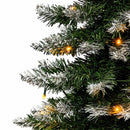 3-Pack Pre-Lit Snow Flocked Pencil Christmas Tree Set