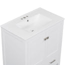 Bathroom Vanity With Single Sink, Combo Cabinet Undermount Sink, Bathroom Storage Cabinet With Two Doors And A Drawer, Soft Closing, Multifunctional Storage, Solid Wood Frame by HouseOfZazla
