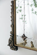 Antique Arched Mirror With Metal Frame, Full Length Mirror For Living Room Bathroom Entryway - Gold by HouseOfZazla