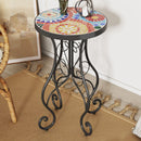 Outdoor Side Table,Colorful+Black
