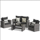 Modern Patio Set With Table And Cushions by HouseOfZazla