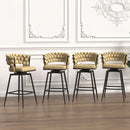 Bar Stool 360 Swivel With Back Footrest