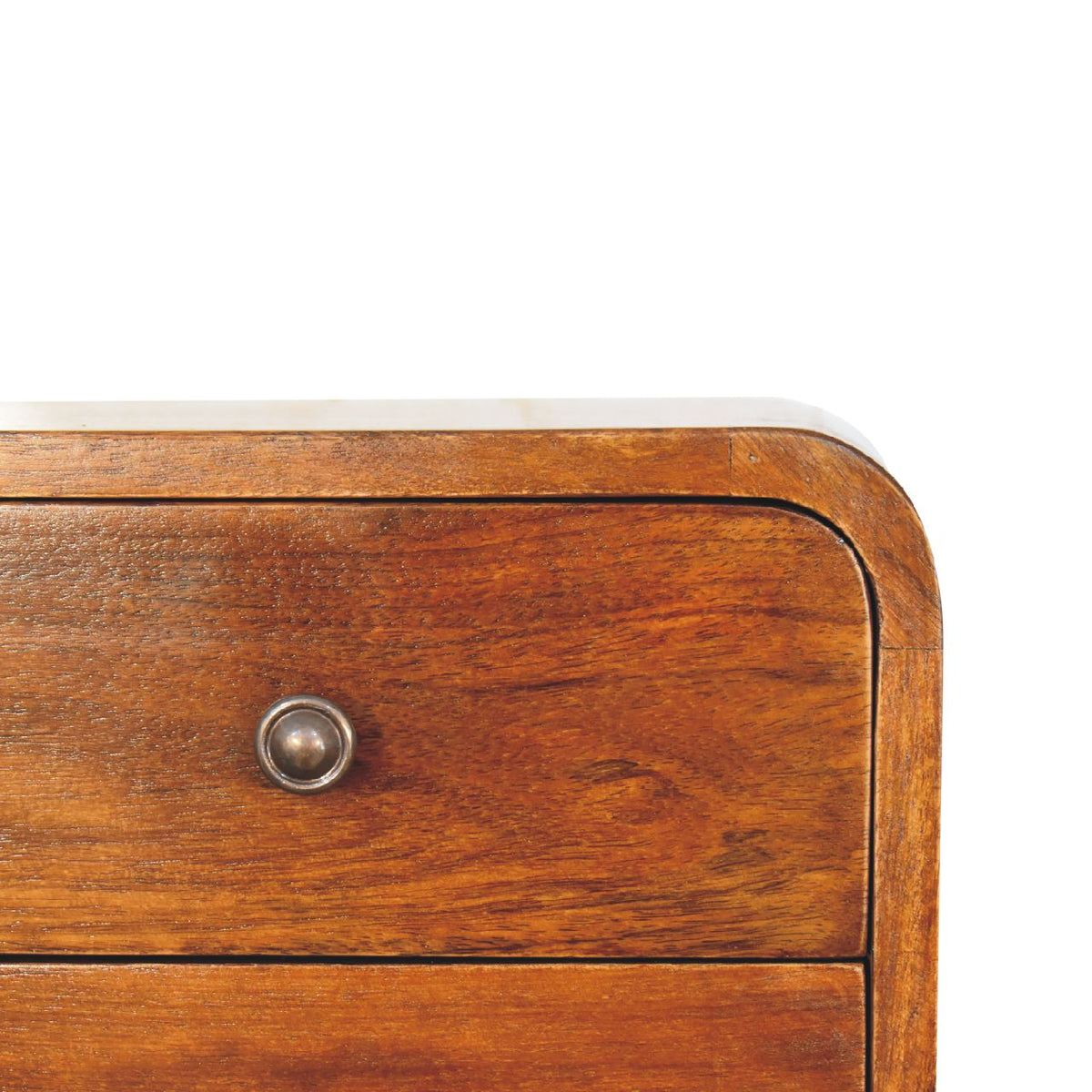 Solid Wood Floating Mini Nightstand, 2-Drawers, Chestnut, photo 5 of 10