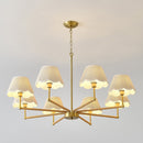 8-Light Rope and Fabric Shade Gold Chandelier by HouseOfZazla
