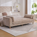 Modern Upholstered End Of Bed Bench With Armrests by HouseOfZazla