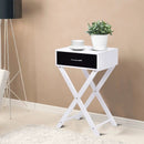Modern X-Shape Accent Side End Table-Black by LJGDeals