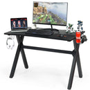 Ergonomic Gaming Desk with Mousepad and Cup Headphone Holder by LJGDeals