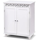 White Wooden 2-Door Storage Cabinet Cupboard by LJGDeals