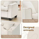 Walker Edison | Modern Cloud Sectional L Shape Couch w Ottoman