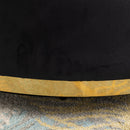 360 Degree Swivel Accent Chair Velvet Modern Upholstered Barrel Chair Over-Sized Soft Chair with Seat Cushion for Living Room, Bedroom, Office, Apartment, Black