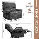 Oversized Manual Recliner Chair Sofa For Living Room by HouseOfZazla