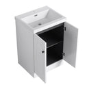 Contemporary Freestanding Bathroom Vanity With Resin Sink & Soft-Close Cabinet Doors by HouseOfZazla