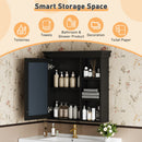 Wall Mounted Bathroom Medicine Cabinet With Mirror And Adjustable Storage With Soft Close Hinges by Unique Piece Furniture