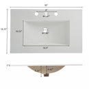 30" Vintage Bathroom Vanity With Ceramic Sink by HouseOfZazla