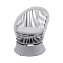 Modern Swivel Wicker Lounge Chair With Round Design