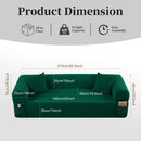 Spring Sofa with High-Quality Fabric in Green
