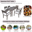 U_Style 7 Pieces Acacia Wood Outdoor Dining Set with Cushions by HouseOfZazla