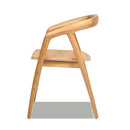 Simeon - Scandinavian Sculpted Dining Chair - Warm Natural Brown by HouseOfZazla