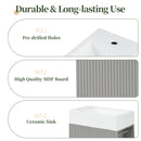 18.6" Bathroom Vanity with Sink, Bathroom Vanity Cabinet with Two-tier Shelf, Left or Right Orientation, Grey