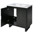 Bathroom Vanity Set With Sink, Combo Cabinet, Bathroom Storage Cabinet, Solid Wood Frame by HouseOfZazla