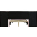Upholstered Platform Bed With Big Headboard by Unique Piece Furniture