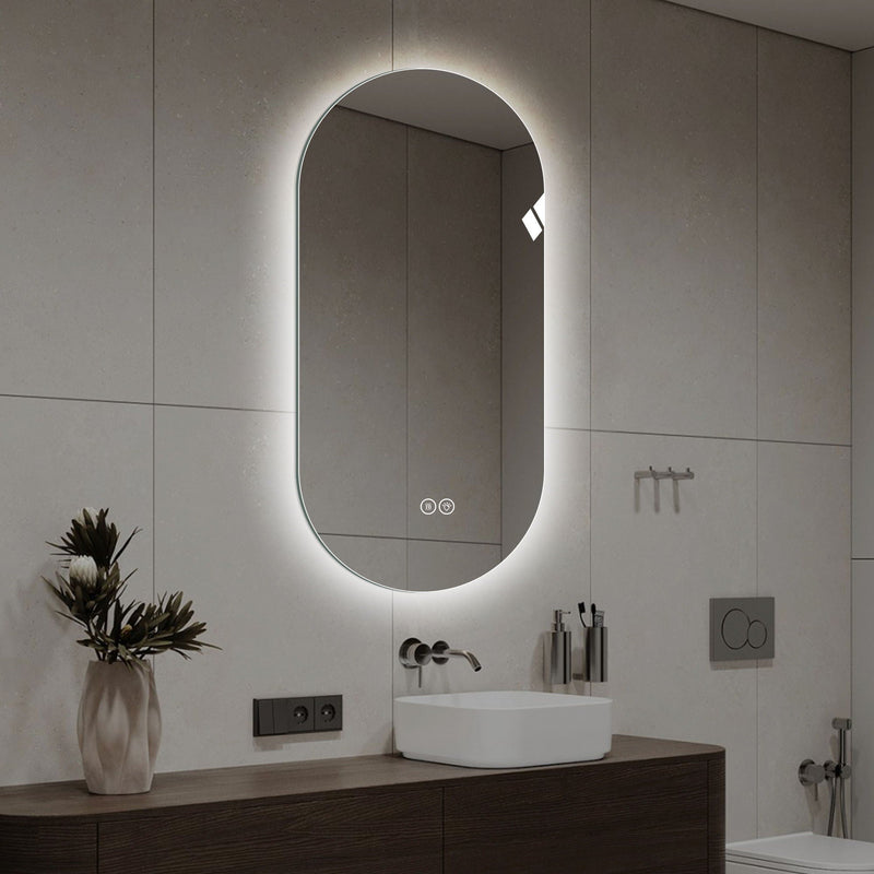 Smart Wall Mounted LED Touch Screen Mirror With Anti-Fog Function And Adjustable Lighting, photo 14 of 18