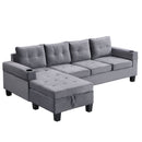 Modern Sectional Sofa Set With L Shape Chaise Lounge And Storage by Unique Piece Furniture
