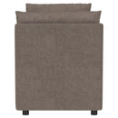 Isiah - Raised Arm Accent Bench - Brown