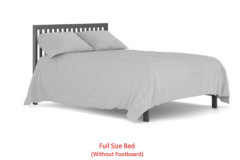 5-In-1 Convertible Crib, Converts from Baby Crib to Toddler Bed, Fits Standard Full-Size Crib Mattress, Easy to Assemble 53x29x9 Inches-STORM GREY