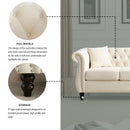 Chesterfield Sofa With Rolled Arms And Nailhead Trim by HouseOfZazla
