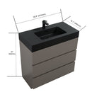 Alice - Bathroom Vanity With Sink, Large Storage Freestanding Bathroom Vanity For Modern Bathroom, One-Piece Sink Basin Without Drain And Faucet by HouseOfZazla