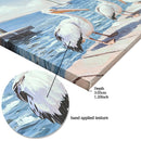 Beach Wall Art Large Ocean Seagull Canvas Pictures For Living Room - Ivory / Navy by HouseOfZazla