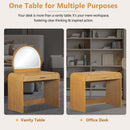 39" Makeup Vanity Table with Mirror Touch Screen Lighted Mirror