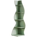 5 Tier Wavy Corner Bookshelf And Plant Stand For Living Room by HouseOfZazla