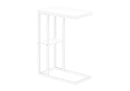 Accent Table, C - Shaped, Marble Look Contemporary & Modern Convenient Design