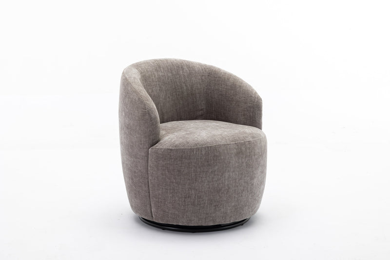 Walker Edison | Chenille Swivel Accent Barrel Chair