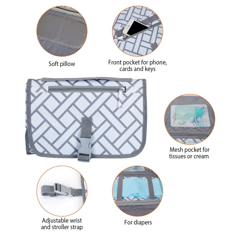 Foldable Baby Diaper Changing Pad Portable Diaper Changing Station Waterproof Nappy Changing Travel Mat, photo 8 of 8