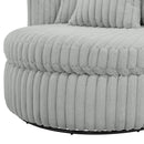 Mindy - Oversized Swivel Barrel Chair - Gray by HouseOfZazla