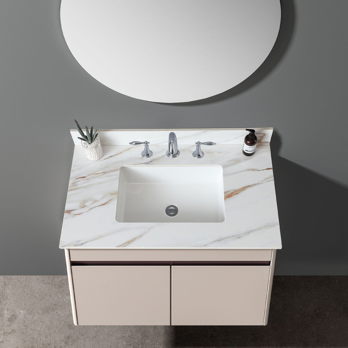 Vanity Top With Undermount Sink And Backsplash, Sintered Stone, photo 37 of 40