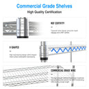 6 Tier Wire Shelving Unit, 6000 LBS NSF Height Adjustable Metal Garage Storage Shelves with Wheels, Heavy Duty Storage Wire Rack Metal Shelves - Chrome